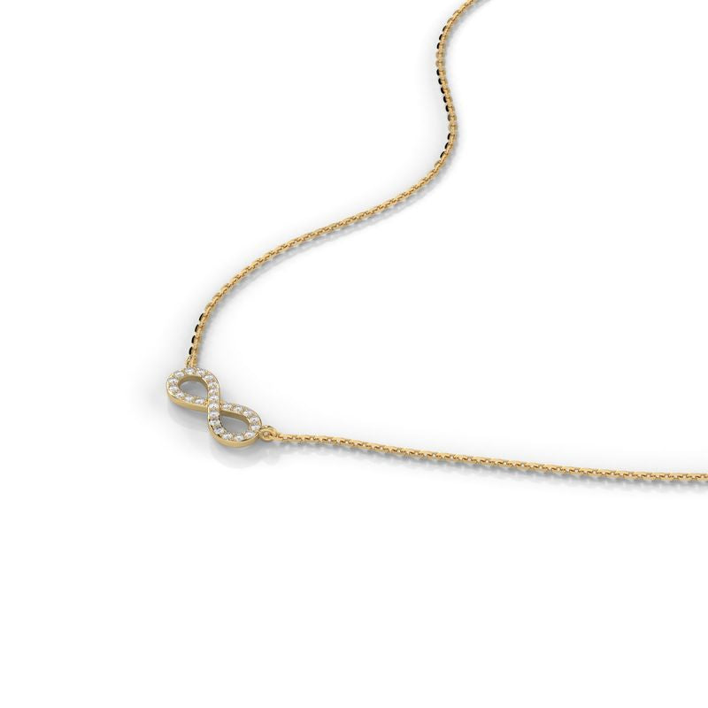 0.192 CTW Infinity Lab-Grown Diamond Pendant in 14K / 18K Gold Options