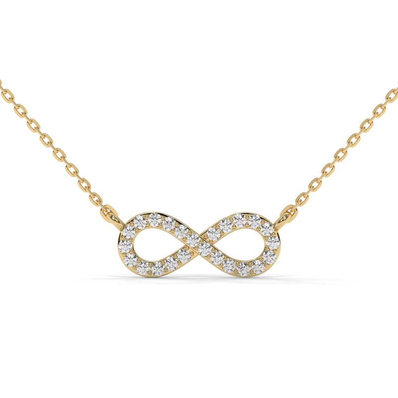 0.192 CTW Infinity Lab-Grown Diamond Pendant in 14K / 18K Gold Options