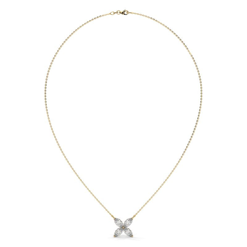 2 CTW Marquise Lab-Grown Diamond Butterfly Pendant in 14K / 18K Gold Options